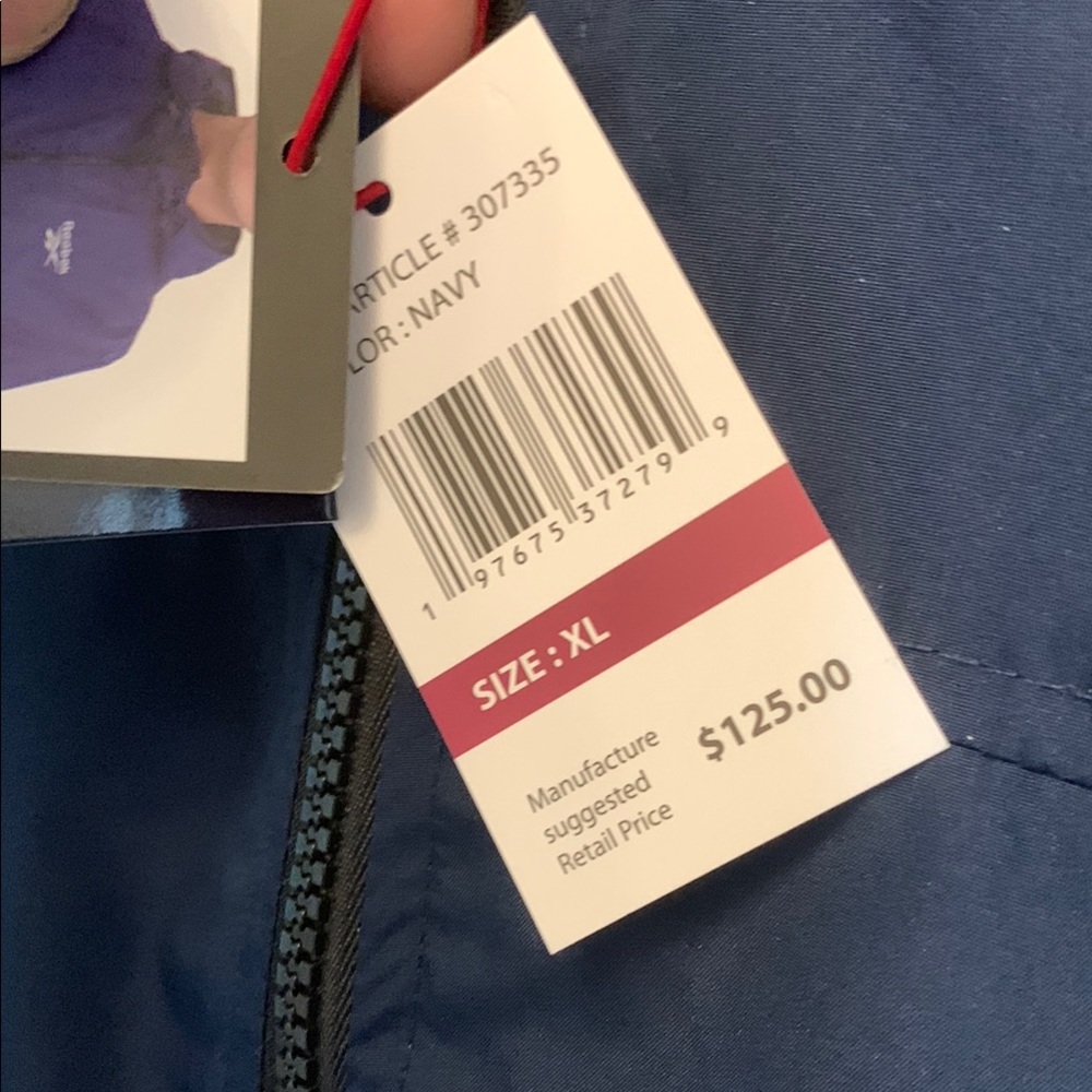 Reebok Men's Navy Jacket XL with Hood - Picture 6 of 11